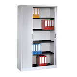 Artikelbild 1 für CP Omnispace Rollladenschrank silber 4 Fachböden 100,0 x 42,0 x 198,0 cm, Artikelnummer 412724
