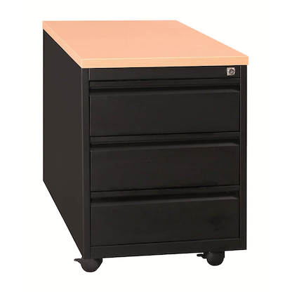 Artikelbild für Gürkan Rollcontainer schwarz, buche 3 Auszüge 46,0 x 60,0 x 62,0 cm, Artikelnummer 564219