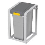 Artikelbild 1 für Hailo ProfiLine Öko XL, Basiseinheit Mülleimer 38,0 l signalgrau, 1 St., Artikelnummer 123141