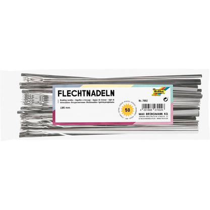 Artikelbild für folia Bastelwerkzeug mattsilber Flechtnadel, 50 St., Artikelnummer 287468