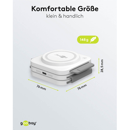 Artikelbild 3 für goobay 3-in-1 Induktive Ladestation weiß, 15 Watt, Artikelnummer 345296