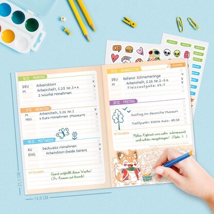 Artikelbild 4 für Häfft® Verlag Hausaufgabenheft Rasselbande liniert DIN A5 ohne Rand, 112 Blatt, 1 St., Artikelnummer 370769