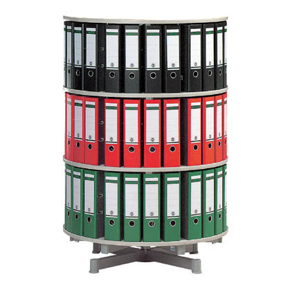 Artikelbild für reef Ordnerdrehsäule hellgrau bis zu 72 Ordner, Komplett drehbar, H: 123,0 cm, Artikelnummer 167437