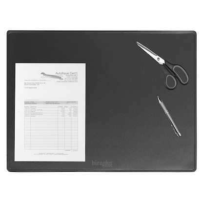 Artikelbild für büroplus Schreibtischunterlage schwarz Kunststoff 63,0 x 50,0 cm, 1 St., Artikelnummer 316529