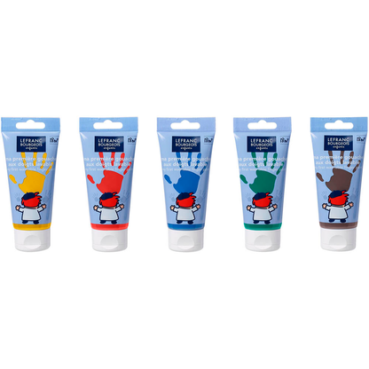 Artikelbild für LEFRANC BOURGEOIS Fingerfarben farbsortiert 5x 80 ml, 5 St., Artikelnummer 202372