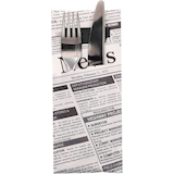 Artikelbild 1 für PAPSTAR Bestecktaschen schwarz/weiß 8,5 x 20,0 cm, 520 St., Artikelnummer 829182