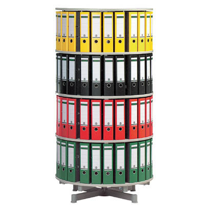 Artikelbild für reef Ordnerdrehsäule hellgrau bis zu 96 Ordner, Etagen einzeln drehbar, H: 158,0 cm, Artikelnummer 677880