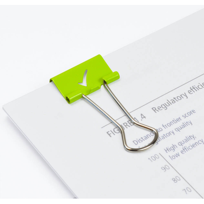 Artikelbild 2 für RAPESCO® Foldbackklammern Häkchen grün 1,9 cm, 80 St., Artikelnummer 475309