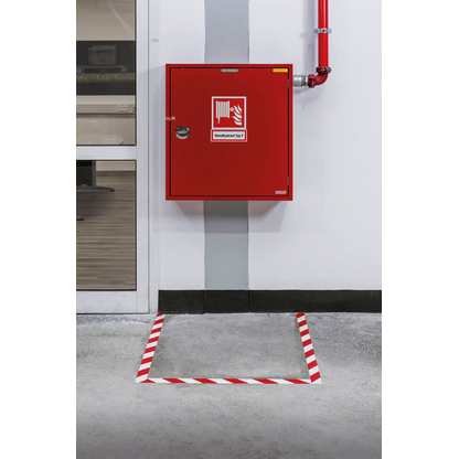 Artikelbild 3 für DURABLE Bodenmarkierungsband Duraline Strong 2 Colours rot, weiß 50,0 mm x 30,0 m, Artikelnummer 565491