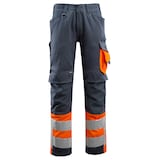 Artikelbild 1 für MASCOT® unisex Warnschutzhose Leeds schwarzblau, orange Größe 28, Artikelnummer 767537