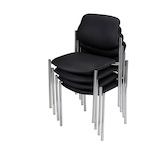 Artikelbild 1 für Nowy Styl Besucherstühle Styl schwarz Leder, 4 St., Artikelnummer 485942