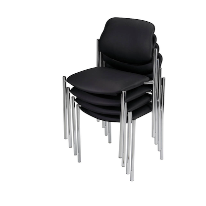 Artikelbild für Nowy Styl Besucherstühle Styl schwarz Leder, 4 St., Artikelnummer 485942