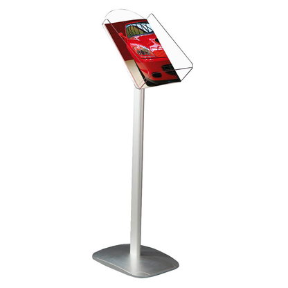 Artikelbild für update displays Prospektständer silber DIN A4 25,0 x 33,0 x 100,0 cm, 1 St., Artikelnummer 217107