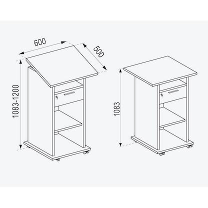 Artikelbild 2 für VCM my office Stehpult Melta schwarz, Artikelnummer 922419