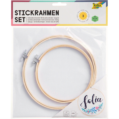 Artikelbild für folia Stickbild mit Stickrahmen natur, Artikelnummer 287486