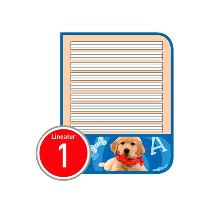 Artikelbild 4 für herlitz Schulheft Hund x.book Lineatur 1 1. Schuljahr liniert A5 ohne Rand, 16 Blatt, 1 St., Artikelnummer 802118
