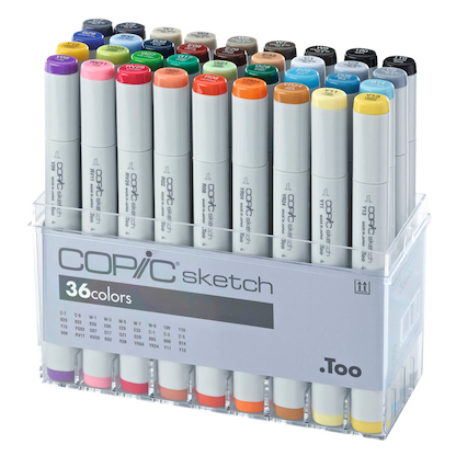 Artikelbild 2 für COPIC® Sketch Layoutmarker-Set farbsortiert 1,0 + 6,0 mm, 36 St., Artikelnummer 716579