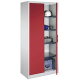 Artikelbild 1 für CP Stahlschrank 08921-00 S10112 lichtgrau, rubinrot 4 Fachböden 93,0 x 50,0 x 195,0 cm, aufgebaut, 1 St., Artikelnummer 413989