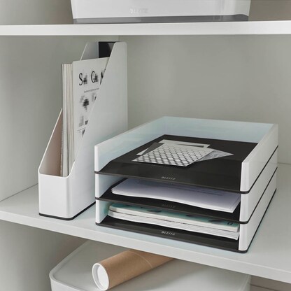 Artikelbild 3 für LEITZ Briefablage WOW Duo Colour schwarz/weiß DIN A4, 1 St., Artikelnummer 496199