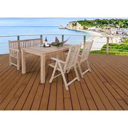 Artikelbild 2 für Garden Pleasure Gartenstuhl mit Armlehnen Solo natur, 1 St., Artikelnummer 128847