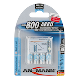 Artikelbild 1 für ANSMANN Akkus Ni-MH Micro AAA 800 mAh, 4 St., Artikelnummer 904359