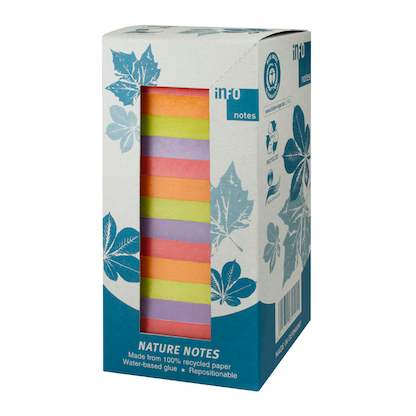 Artikelbild 2 für inFO Recycling Haftnotizen farbsortiert, 16 Blöcke, Artikelnummer 458321