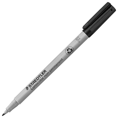 Artikelbild für STAEDTLER Lumocolor Folienstifte schwarz 0,6 mm non-permanent, 10 St., Artikelnummer 147744