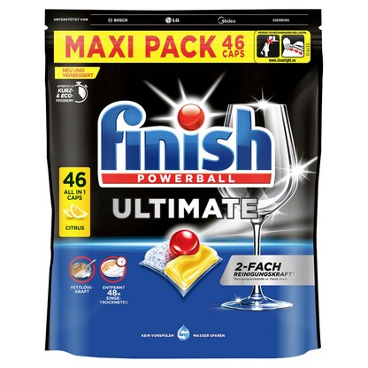 Artikelbild für finish POWERBALL ULTIMATE All in 1 Citrus Spülmaschinentabs 46 St., Artikelnummer 539947
