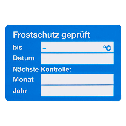 Artikelbild für EICHNER Aufkleber Frostschutz geprüft, blau/weiß, 250 St., Artikelnummer 701718