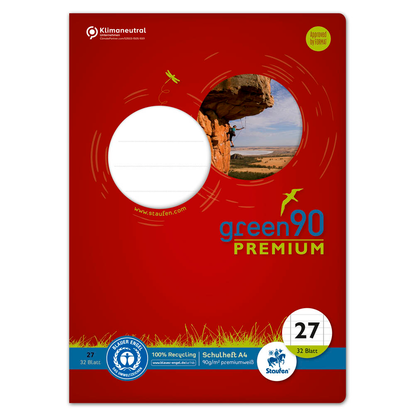Artikelbild 4 für Staufen® Schulheft green Lineatur 27 liniert DIN A4 Innen- und Außenrand, 32 Blatt, 1 St., Artikelnummer 974921