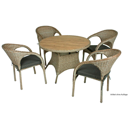 Artikelbild 4 für Garden Pleasure Gartentisch BASTIA braun rund Ø100 x Ø100 x 73,0 cm, Artikelnummer 310357