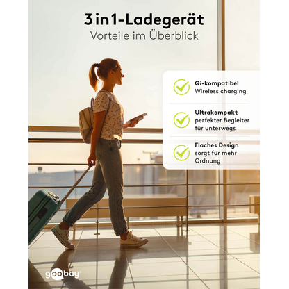 Artikelbild 8 für goobay 3-in-1 Induktive Ladestation weiß, 15 Watt, Artikelnummer 345296