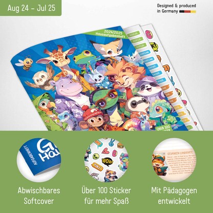 Artikelbild 9 für Häfft® Verlag Hausaufgabenheft Rasselbande liniert DIN A5 ohne Rand, 112 Blatt, 1 St., Artikelnummer 370769