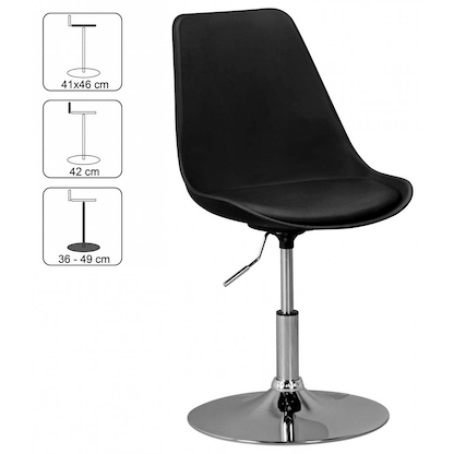 Artikelbild 3 für AMSTYLE Esszimmerstuhl SPM2.004 schwarz Kunststoff, 1 St., Artikelnummer 976050