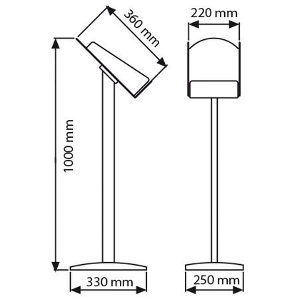 Artikelbild 2 für update displays Prospektständer silber DIN A4 25,0 x 33,0 x 100,0 cm, 1 St., Artikelnummer 217107