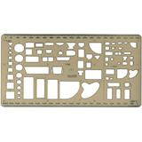 Artikelbild 1 für KOH-I-NOOR Zeichenschablone Sanitärtechnik transparent, Artikelnummer 371011
