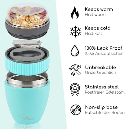 Artikelbild 5 für Milu Speisebehälter türkis 0,4 l, 1 St., Artikelnummer 366656