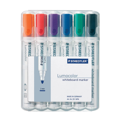 Artikelbild für STAEDTLER Lumocolor Whiteboard-Marker farbsortiert 2,0 mm, 6 St., Artikelnummer 347265