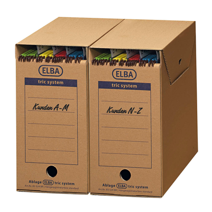Artikelbild 3 für ELBA Archivboxen tric system braun 16,0 x 34,1 x 31,5 cm, 6 St., Artikelnummer 748624