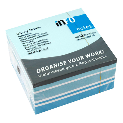 Artikelbild für inFO Cube Haftnotizen 5654-70 farbsortiert, 1 St., Artikelnummer 893519