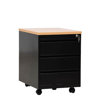 Artikelbild 4 für Gürkan Rollcontainer schwarz, buche 3 Auszüge 46,0 x 60,0 x 62,0 cm, Artikelnummer 564219