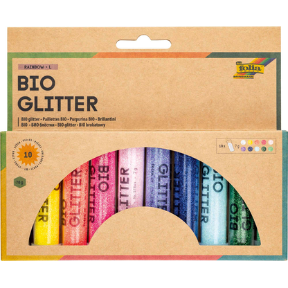 Artikelbild für folia Bio Glitter Rainbow L Glitzer farbsortiert, 1 Pack, Artikelnummer 285862