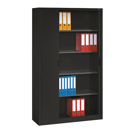 Artikelbild für CP Omnispace Rollladenschrank schwarzgrau 4 Fachböden 100,0 x 42,0 x 198,0 cm, Artikelnummer 918235