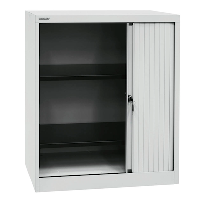 Artikelbild für BISLEY Rollladenschrank lichtgrau 2 Fachböden 80,0 x 43,0 x 103,0 cm, Artikelnummer 923888