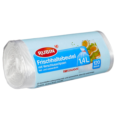 Artikelbild für RUBIN Gefrierbeutel 1,4 l, 120 St., Artikelnummer 534697