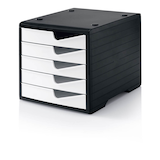 Artikelbild 1 für styro Schubladenbox styroswingbox weiß 275-8430.091, DIN A4 mit 5 Schubladen, 1 St., Artikelnummer 821753