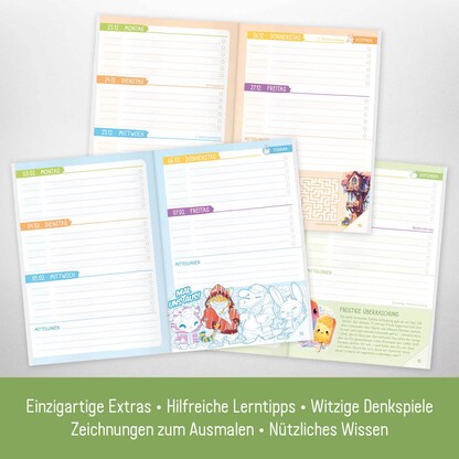 Artikelbild 12 für Häfft® Verlag Hausaufgabenheft Rasselbande liniert DIN A5 ohne Rand, 112 Blatt, 1 St., Artikelnummer 370769