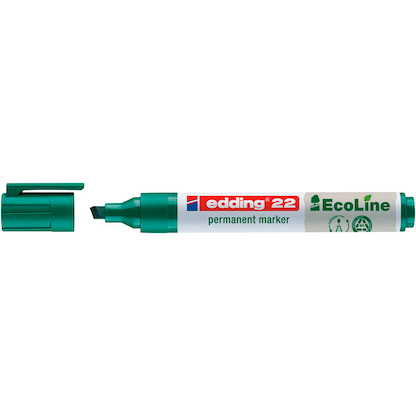 Artikelbild 4 für edding 22 EcoLine Permanentmarker grün 1,0 - 5,0 mm, 10 St., Artikelnummer 345405