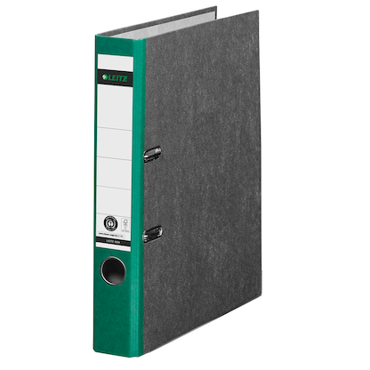 Artikelbild 2 für AKTION: LEITZ 1050 Ordner grün marmoriert Karton 5,2 cm DIN A4, 10 St., Artikelnummer 653909