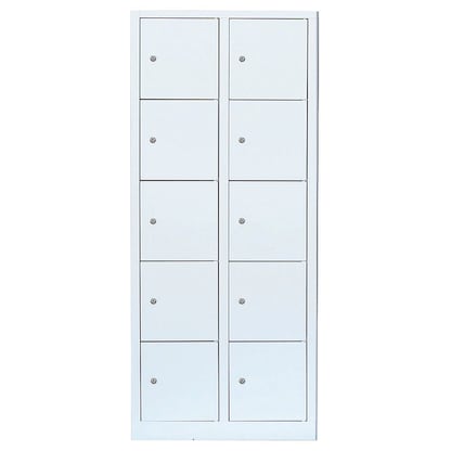 Artikelbild 2 für LÜLLMANN Schließfachschrank signalweiß 523527, 10 Schließfächer 80,0 x 50,0 x 180,0 cm, Artikelnummer 831368